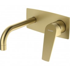 Змішувач для раковини прихованого монтажу з виливом 16 см GENEBRE KLOE Brushed Gold матове золото 69131345166 